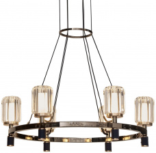 Подвесная люстра P0738 P0738-6A gold/pearl black