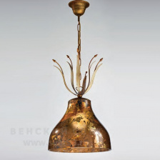 Светильник подвесной 330/1SG Amber ivory leaves V387/186/42 IDL Италия  150W от 55 до 80 см Янтарного цвета Acacia