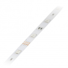 Светодиодная лента  ULS-Q210 5050-30LED/m-10mm-IP20-DC12V-7,2W/m-5M-RGB катушка в герметичной упаковке