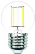 Лампочка светодиодная филаментная LED-G45-SLF LED-G45-6W/3000K/E27/CL/SLF