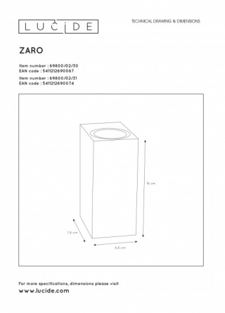 Архитектурная подсветка Zaro 69800/02/30 фото 2