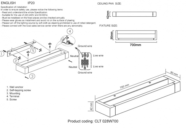 Бра Crystal Lux CLT 028W700 WH фото 7