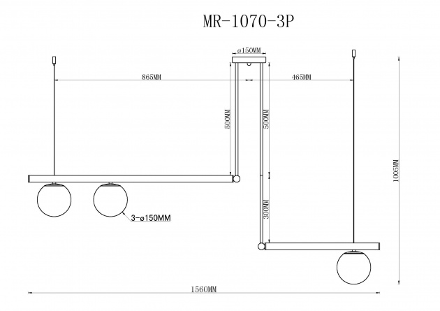Подвесной светильник Jenifer MR1070-3P фото 2
