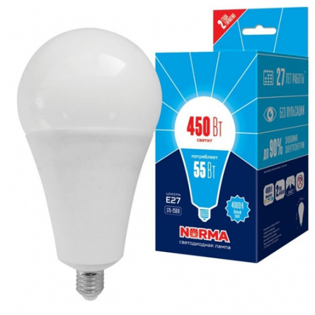 Лампочка светодиодная  LED-A140-55W/4000K/E27/FR/NR картон фото 1