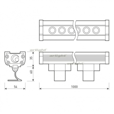 Прожектор уличный LINE WALLWASHER 023633 фото 2